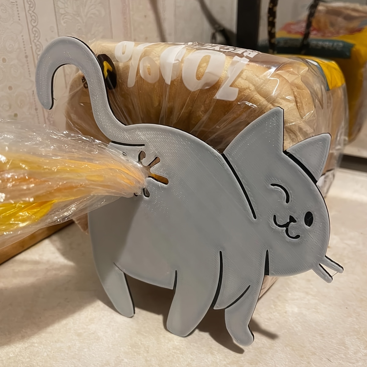 Kitchen Gadgets Deals - Kedi Popo Ekmek Klipsi - 3D