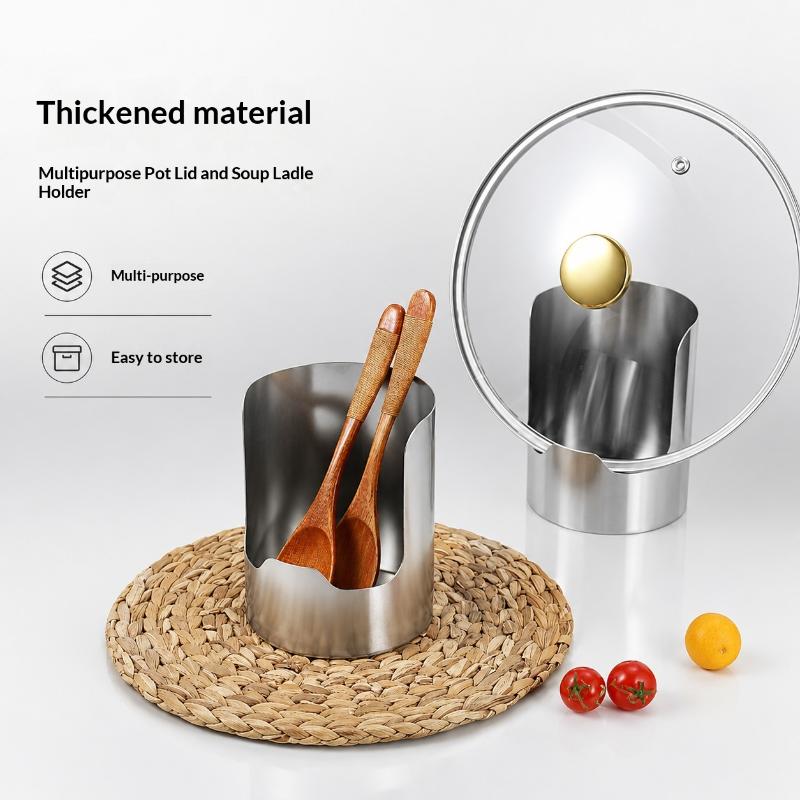 Healthy Kitchen Gadgets - Paslanmaz Çelik Gereç Spatula Kaşık Desteği