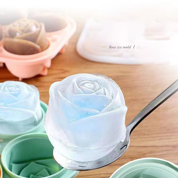 Kitchen Gadgets Deals - 3D Gül Buz Kalıpları 4 Delik