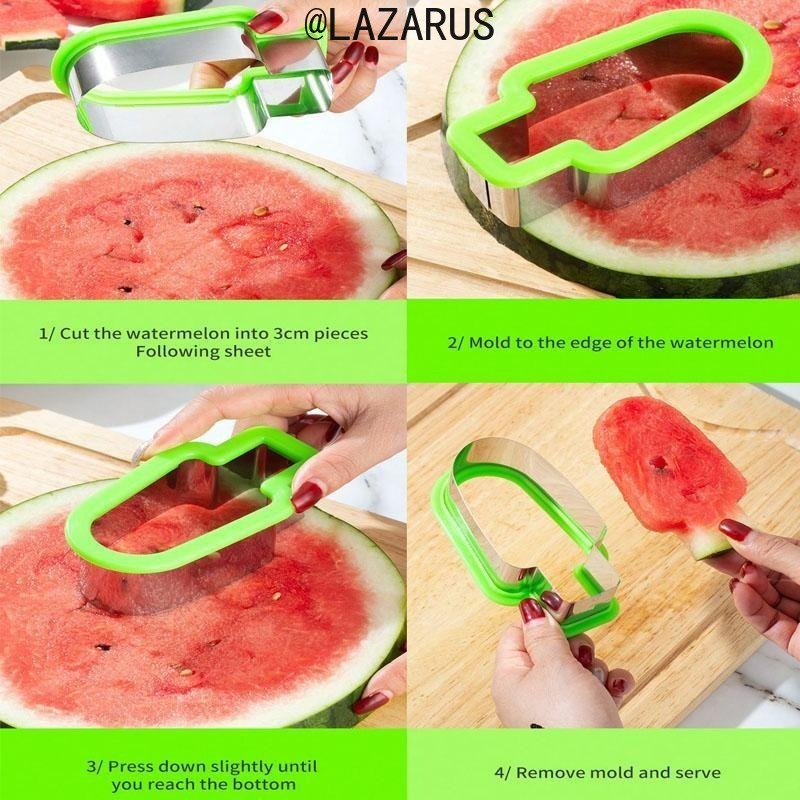 Watermelon Slicer Cutter - Paslanmaz Çelik Karpuz Küp Kesici –