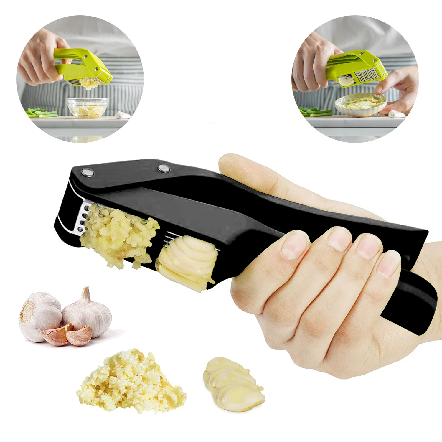 Kitchen Gadgets Small - 2'si 1 Arada Sarımsak Ezme ve