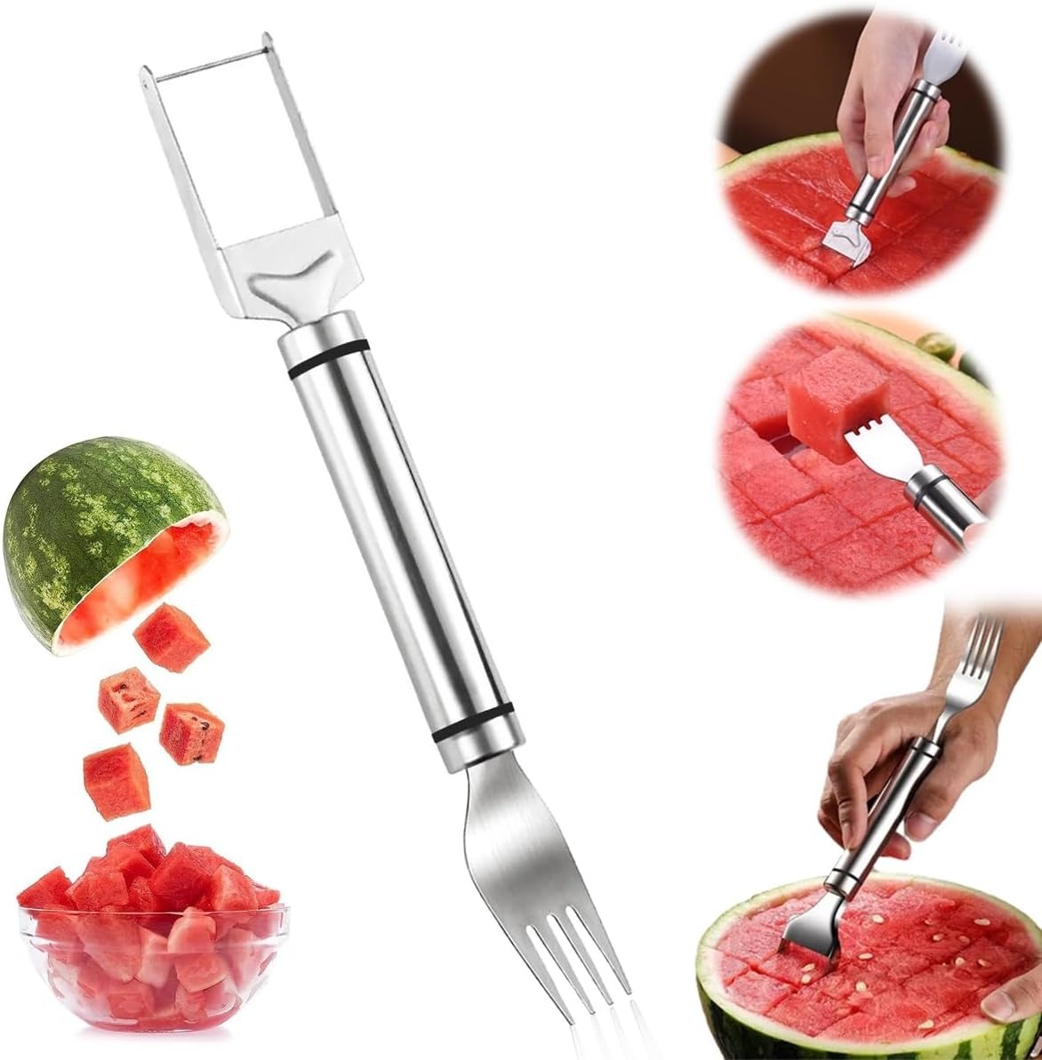 2'si 1 Arada Paslanmaz Çelik M - Watermelon Slicer Cutter incelemesi ve fiyatı